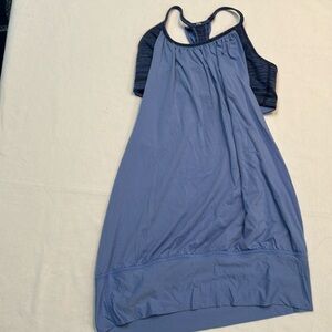 Lulu lemon blue tank with built in sports bra size Medium